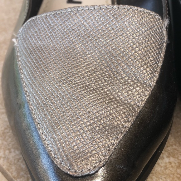 🎅🏻 DESIGNER ANNE KLEIN METALLIC SILVER 1.75” HEEL PUMPS SIZE 6M - Picture 5 of 8